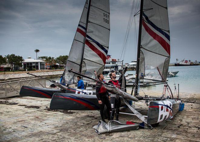 BAR's two multihulls ready to launch - 35th America's Cup - Bermuda Training © Ben Ainslie Racing www.benainslieracing.com